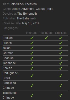 BattleBlock Theater Steam